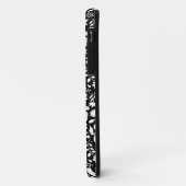 ティール(緑がかった色)モノグラムクローバーブラックフローラルパターン Case-Mate iPhoneケース (裏面/左)