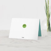 ティール(緑がかった色)モノグラムモダン💍ありがとうフォトカード カード (裏面)