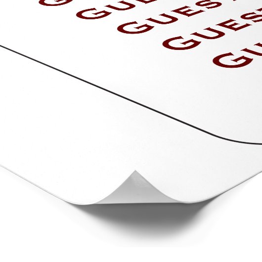 ティール（緑がかった色）モノグラム💍モダン幾何学座席表 ポスター (角)