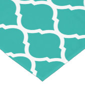 ティール(緑がかった色)モロッコクローバー ショートテーブルランナー (コーナー)