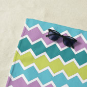 ティール（緑がかった色）モーブパタパーソナライズされたーン ビーチタオル (インサイチュ)