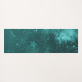 ティール（緑がかった色）ユニコーンパーソナライズされたヨガマット ヨガマット (裏面(横))