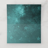 ティール(緑がかった色)ユニコーン披露宴座席表 プレイスカード (内部開封)