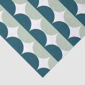 ティール（緑がかった色）ライトブルーミッドセンチュリーウェーモダンブ 薄葉紙 (詳細)