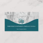 ティール（緑がかった色）ライフコーチサービス会社の名刺 ロイヤリティカード (正面)
