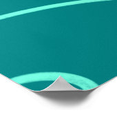 ティール（緑がかった色）ラインアート ポスター (角)