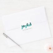 ティール(緑がかった色) ラウンドシール (封筒)