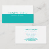 ティール（緑がかった色）ラグジュアリーミニマルシック 名刺 (正面/裏面)