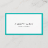 ティール(緑がかった色)ラグジュアリーミニマルシック 名刺 (正面)