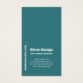 ティール（緑がかった色）ラスティーブラウウォータカラーネックレス – ディスプレイカード (裏面)