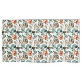 ティール(緑がかった色)ラストセージ緑の茶色葉の秋 枕カバー (正面左)