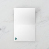 ティール（緑がかった色）&ラストヤーンチキンチャンピオンカード ノートカード (内部)