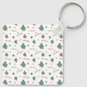 ティール(緑がかった色)&ラストヤーンチキンチャンピオンキーチェーン キーホルダー (裏面)