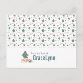 ティール（緑がかった色）&ラストヤーンチキンチャンピオンハガキ ポストカード (正面)