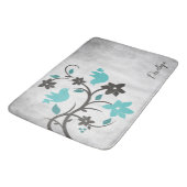 ティール（緑がかった色）ラバパーソナライズされたバスマット バスマット (アングル)