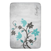 ティール（緑がかった色）ラバパーソナライズされたバスマット バスマット (正面縦)