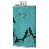 ティール(緑がかった色)ラブバパーソナライズされたリズフラスコ フラスク (左)