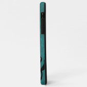 ティール(緑がかった色)ラブバパーソナライズされたリズiPhoneケース Case-Mate iPhoneケース (裏面/左)