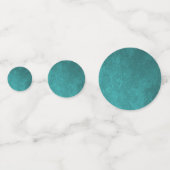 ティール(緑がかった色)ラブバードブライダルシャワー紙吹雪 コンフェッティ (裏面)