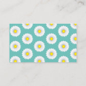 ティール（緑がかった色）リかわいらしトルデイジー 名刺 (裏面)