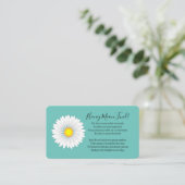 ティール（緑がかった色）リトルかわいらしデイジーハネムーンファンド エンクロージャーカード (スタンド正面)