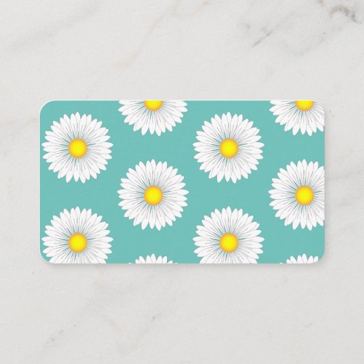 ティール（緑がかった色）リトルかわいらしデイジーハネムーンファンド エンクロージャーカード (裏面)