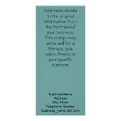 ティール(緑がかった色)リングや輪パープルバブル抽象芸術テンプレート事業 ラックカード (裏面)