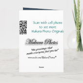 ティール(緑がかった色)レインボーカスタマイズニー大事な行事 カード (裏面)