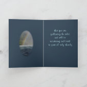 ティール(緑がかった色)レインボーカスタマイズニー大事な行事 カード (内部)