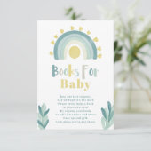 ティール（緑がかった色）レインボーサンシャイン水カラーブックベビー エンクロージャーカード (スタンド正面)