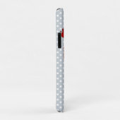 ティール(緑がかった色)レッドクリスマスメリーフローラと明るい Case-Mate iPhoneケース (裏面/右)