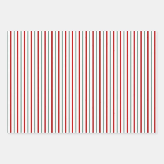 ティール(緑がかった色)レッドスノーフレークトインデアパターン ラッピングペーパーシート (正面2)