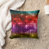 ティール(緑がかった色)、レッド、パープル&シャートレウス《写真》ぼけ味デザイン クッション (ブランケット)