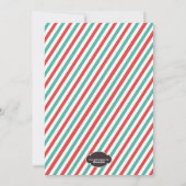 ティール（緑がかった色）&レッメリード&ブライトホリデーカード シーズンカード (裏面)