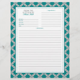 ティール（緑がかった色）レトロスターレシピページ