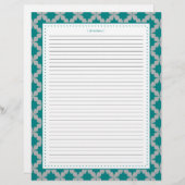 ティール(緑がかった色)レトロスター追加レシピページ (正面/裏面)