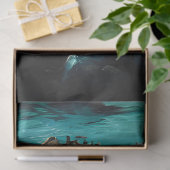 ティール(緑がかった色)ロボットスチームパンクガールウォーター世界の切り離し 薄葉紙 (ギフト)