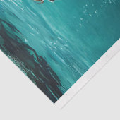 ティール(緑がかった色)ロボットスチームパンクガールウォーター世界の切り離し 薄葉紙 (詳細)