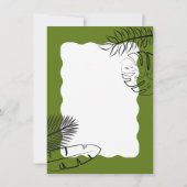 ティール(緑がかった色)ワイルドサファリアニマルフレーム サンキューカード (裏面)