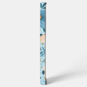 ティール(緑がかった色)ワイルドフラワーガーデン SAMSUNG GALAXYケース (左側面)