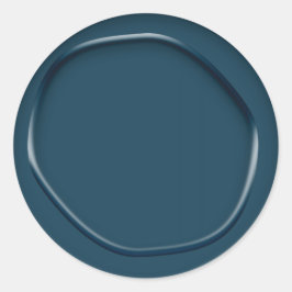 ティール（緑がかった色）ワックスルックステッカー封筒用シール ラウンドシール