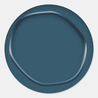 ティール（緑がかった色）ワックスルックステッカー封筒用シール ラウンドシール