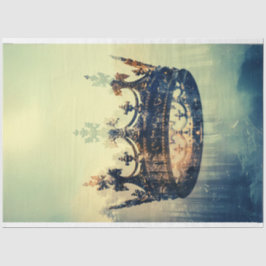 ティール（緑がかった色）ヴィンテージの王冠 薄葉紙