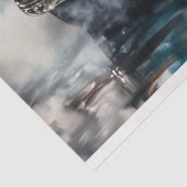 ティール（緑がかった色）ヴィンテージカーの切り離し 薄葉紙 (詳細)