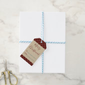 ティール(緑がかった色)ヴィンテージコージーエレガントウォームクリスマス ギフトタグ (より糸付き)