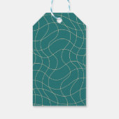 ティール（緑がかった色）ヴィンテージコージーエレガントウォームクリスマス ギフトタグ (裏面)