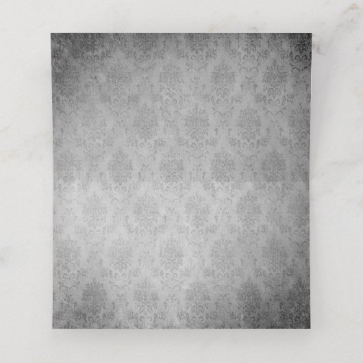 ティール(緑がかった色)ヴィンテージバタフライダマスク披露宴 プレイスカード (内部開封)