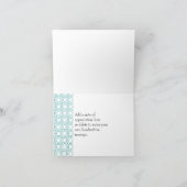 ティール(緑がかった色)ヴィンテージ円パターンサンキューカード カード (内部)