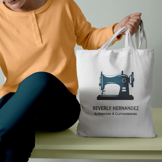 ティール（緑がかった色）ヴィンテージ裁縫機船乗り トートバッグ