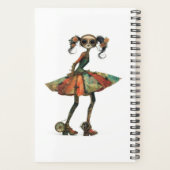 ティール(緑がかった色)予測できなと赤いドレスの女の子、靴 – あなたへ。 プランナー手帳 (裏面)